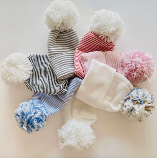 Newborn Pom-Pom Hat