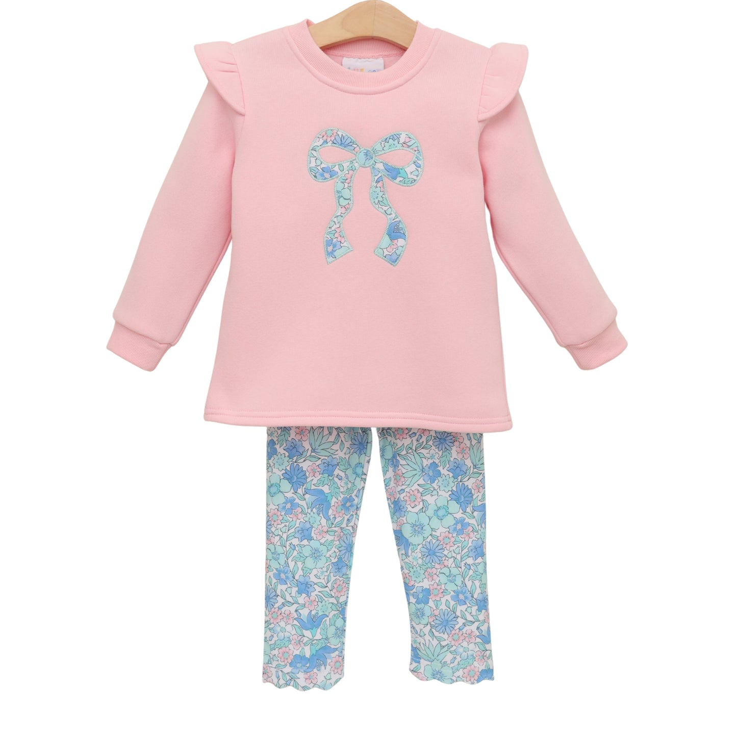 Painted Petals Ruffle Sweatshirt Set - PREORDER