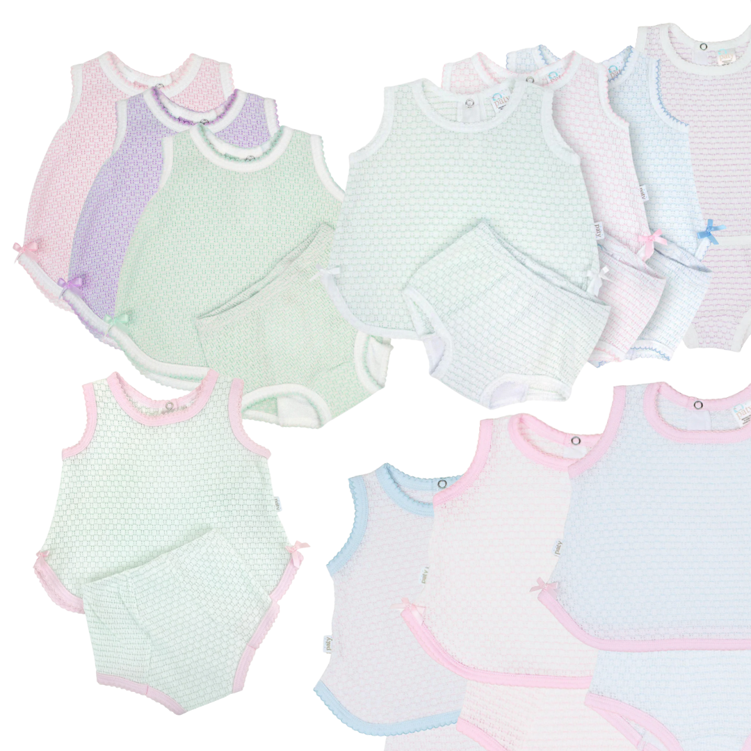Girl Knit Diaper Set