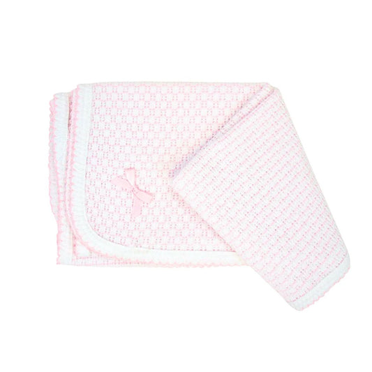 Knit Pinstripe Swaddle Blanket