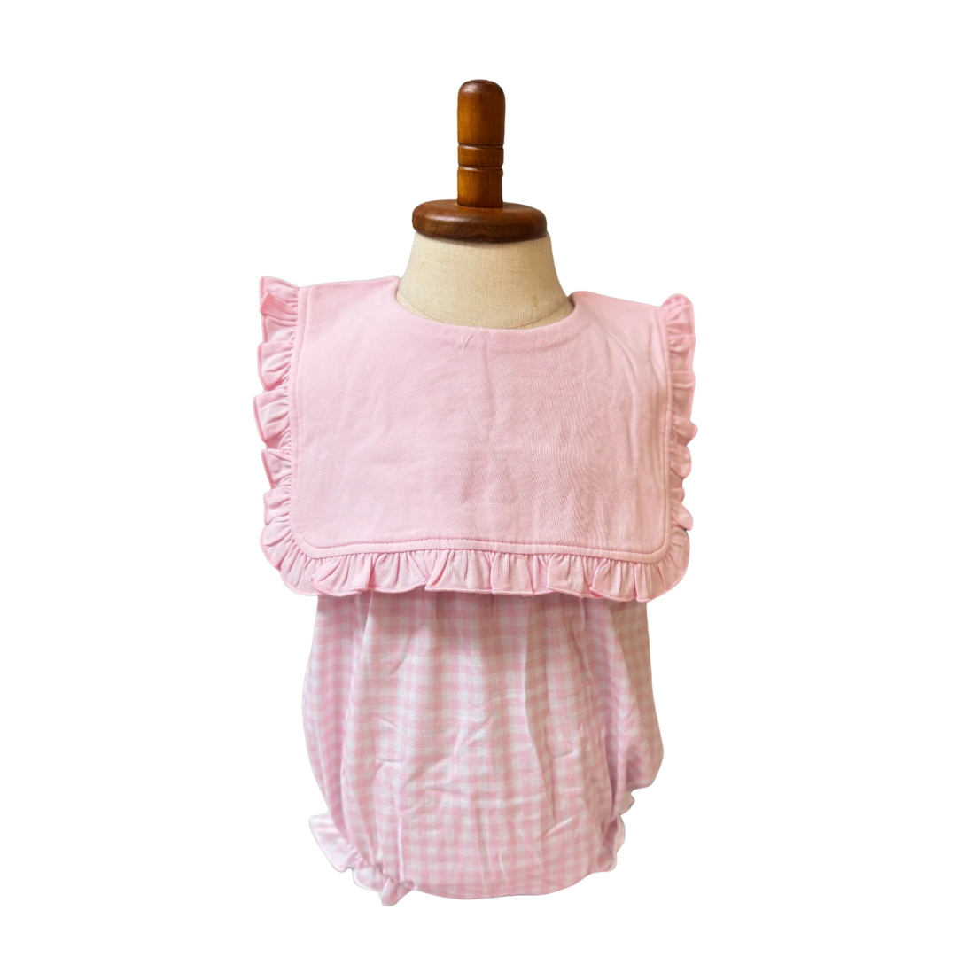 Pink Gingham Knit Bubble