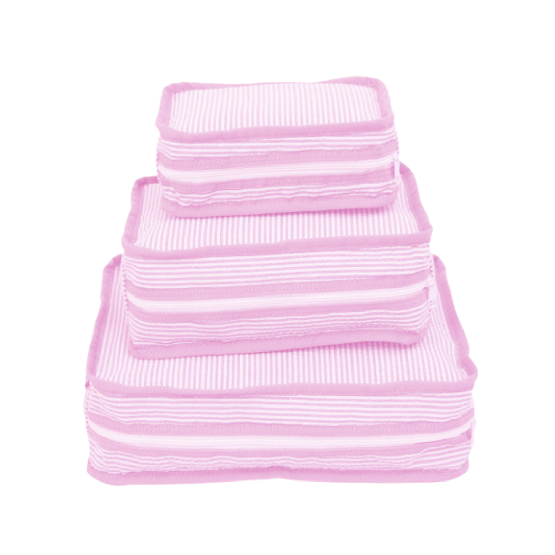 Pink Seersucker Stacking Set