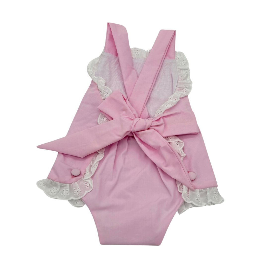 Pink and White Sunsuit