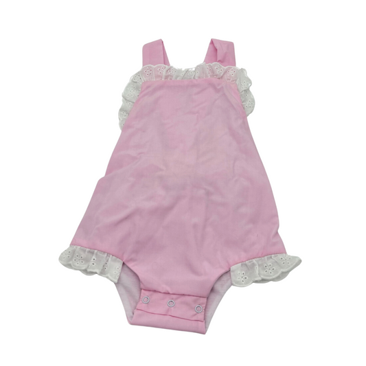 Pink and White Sunsuit
