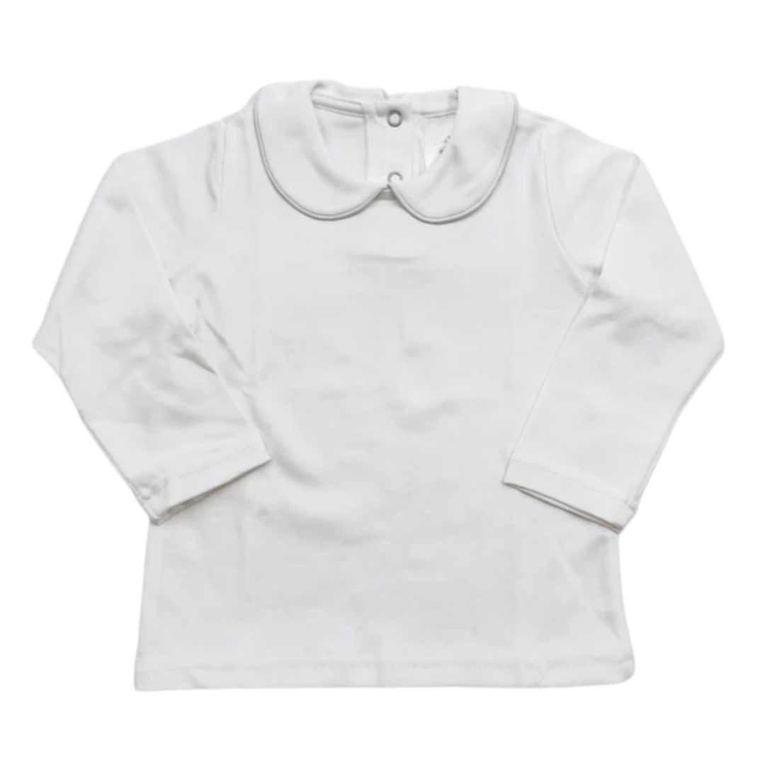 Piped Collared Long Sleeve Shirt