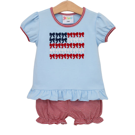 Red, White, and Bows Bloomer Set - PREORDER