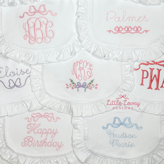 Personalized Ruffle Bib