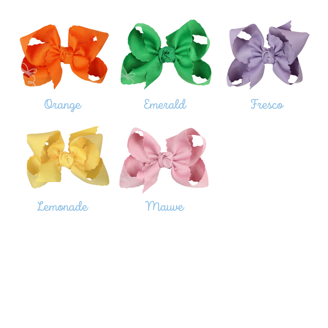 Scalloped Edge Hair Bow