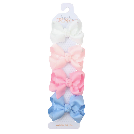 Small Scalloped Edge Bows (4 Pack)