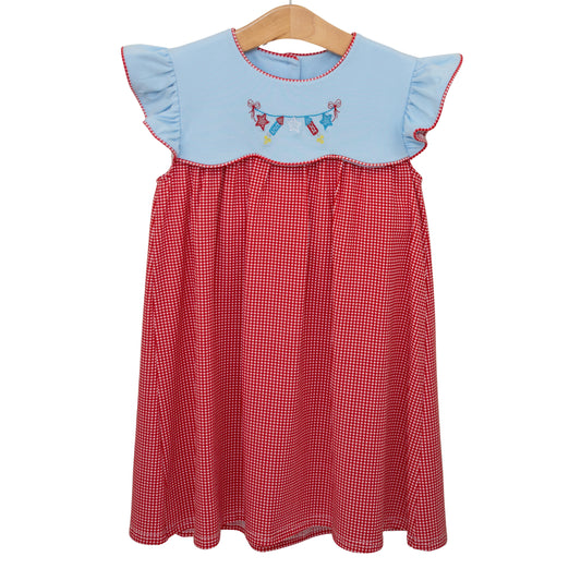 Star Spangled Banner Scallop Dress - PREORDER