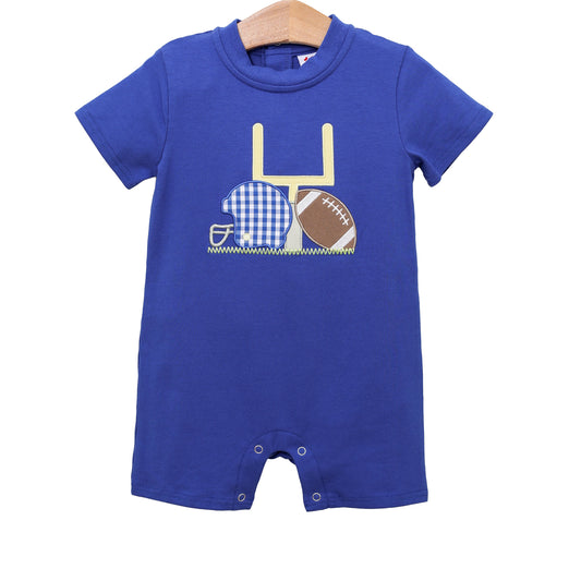 Touch Down Romper - Royal Blue