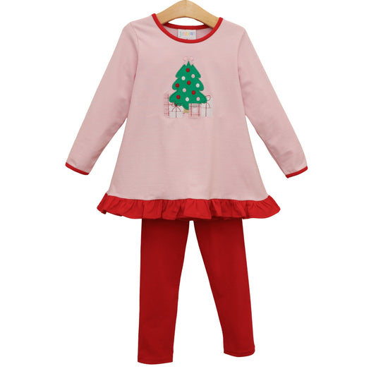 Underneath The Tree Ruffle Pants Set - PREORDER