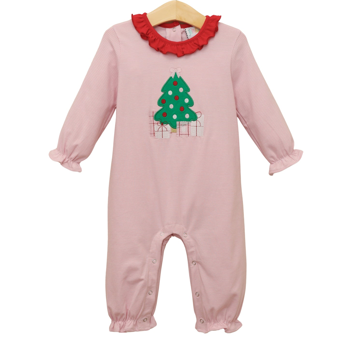 Underneath The Tree Ruffle Romper - PREORDER
