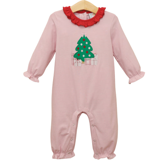 Underneath The Tree Ruffle Romper - PREORDER